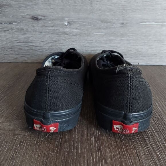 Black Low Top Vans Unisex Men 6 Women 7.5 - Picture 5 of 10